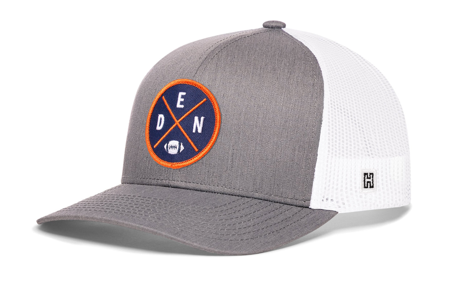 Denver Trucker Hat | Black DEN X Football Snapback