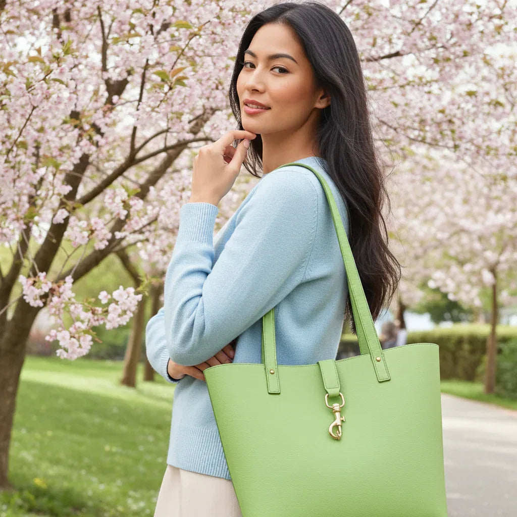 Genuine Leather Tote / Laptop Bag – pebbled leather tote