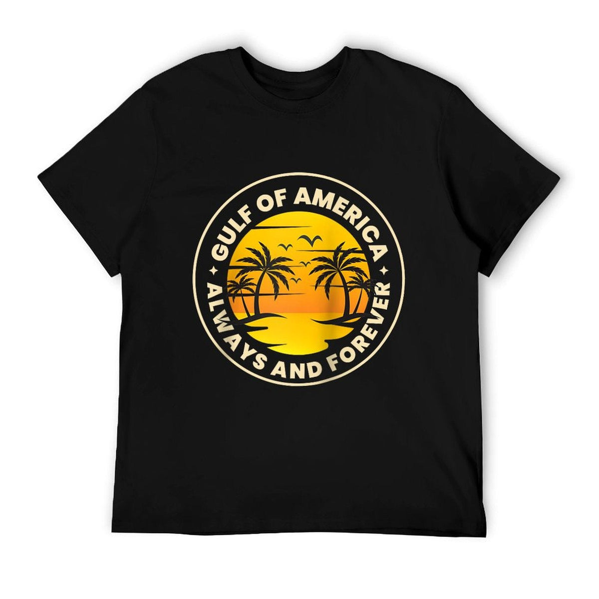 Gulf of USA America Retro Throwback Design Raglan Baseball Rolled Sleeves T-Shirt