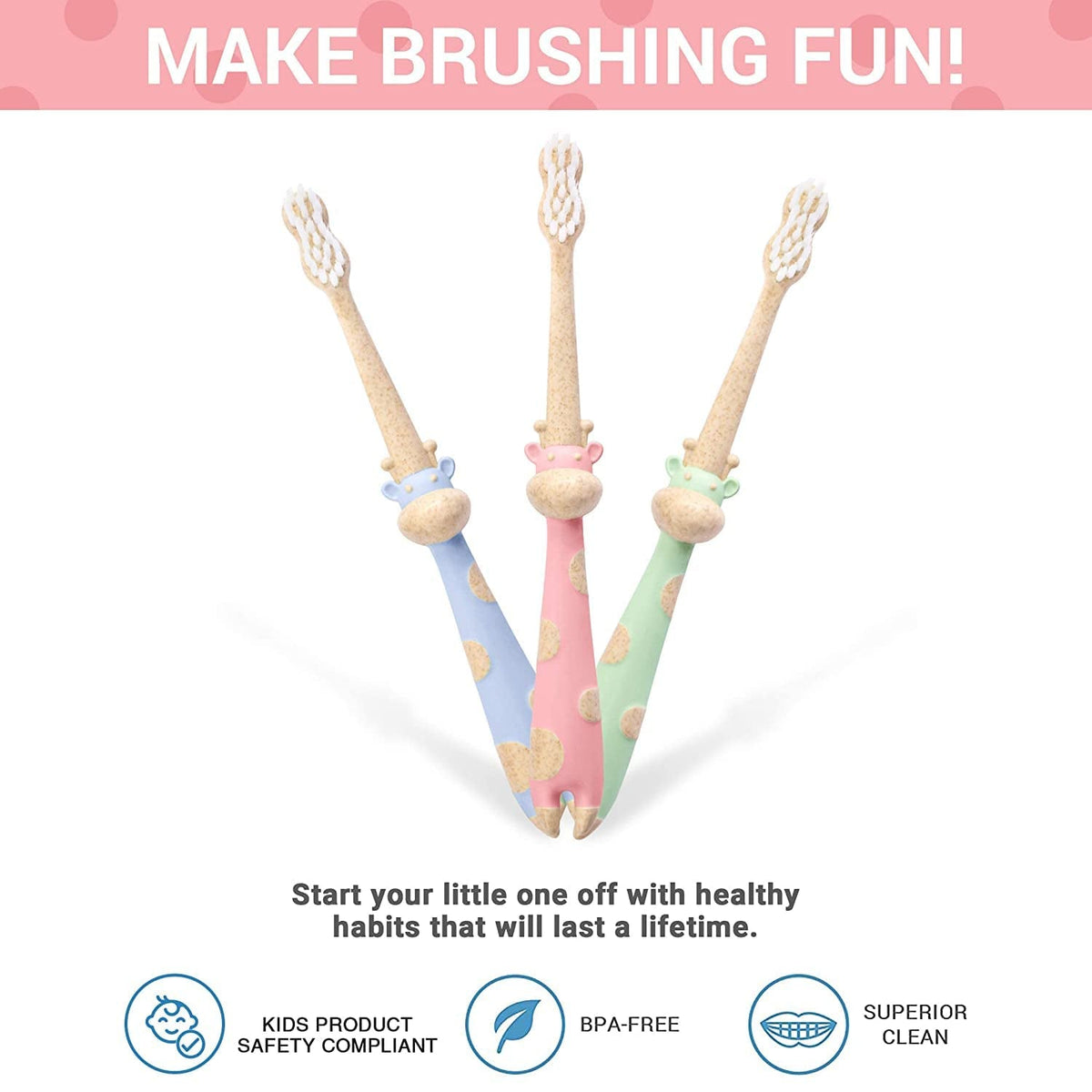 ROARex All-Natural Kids Toothbrush – Plant-Based, Eco-Friendly, and Fun to Use