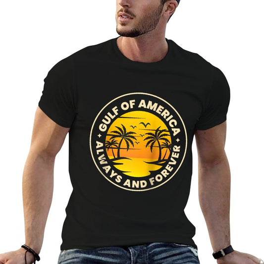 Gulf of USA America Retro Throwback Design Raglan Baseball Rolled Sleeves T-Shirt