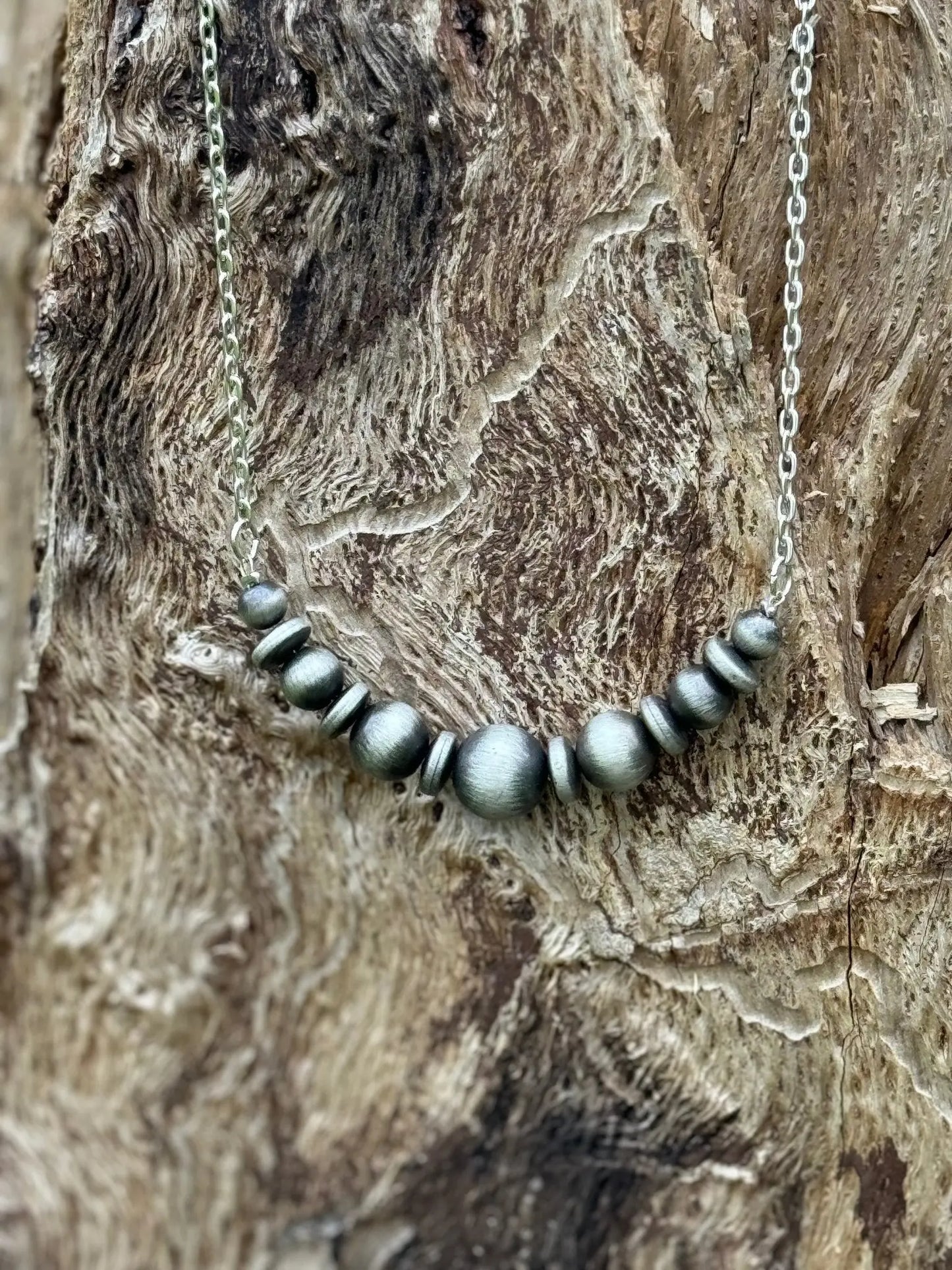 Silver Pearl Rondelle Necklace Wild Junkie