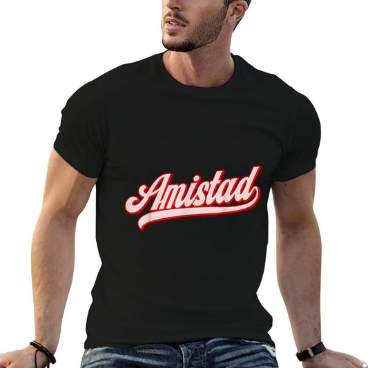 Amistad House Of Friendship Retro RCA System School Red Wrinkle-resistant T-Shirt