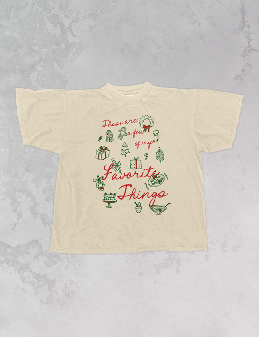 Underground Original Design: Few of My Favorite Things, Holiday Boxy Cotton T-Shirt