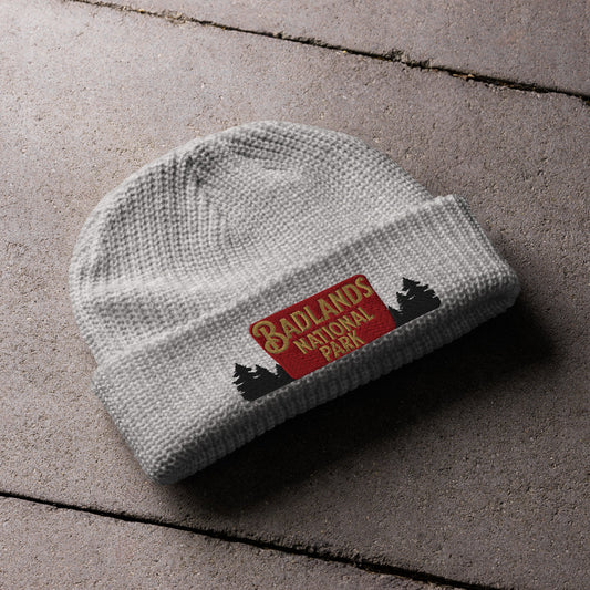 Badlands National Park Wharf Fisherman Style Embroidered Beanie