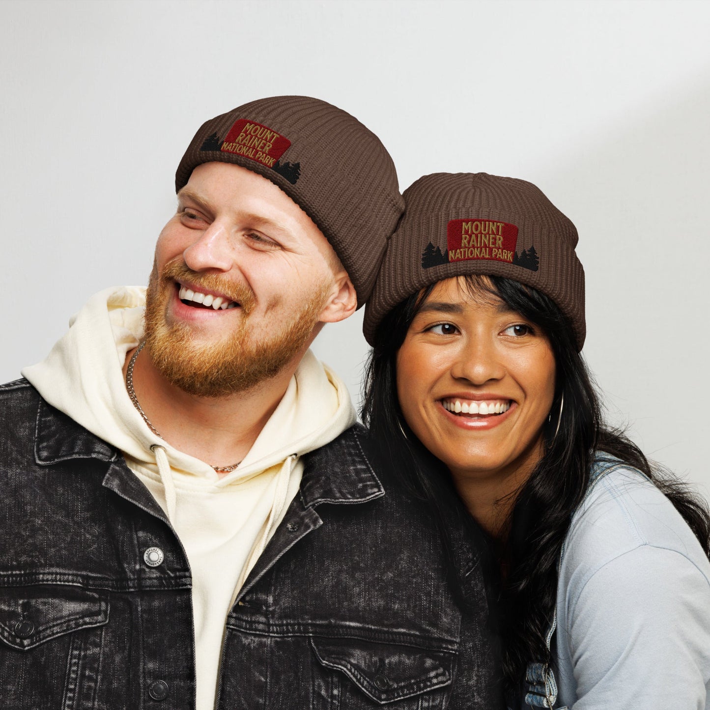 Mount Rainier National Park Embroidered Beanie