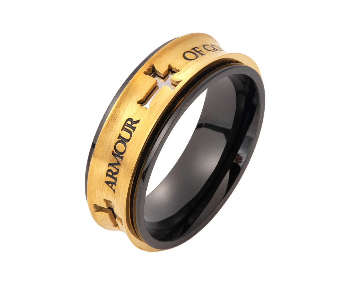 Four Cross Spinner Ring