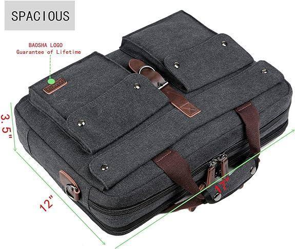 Men’s Canvas Messenger Bag – 17 Laptop Ready