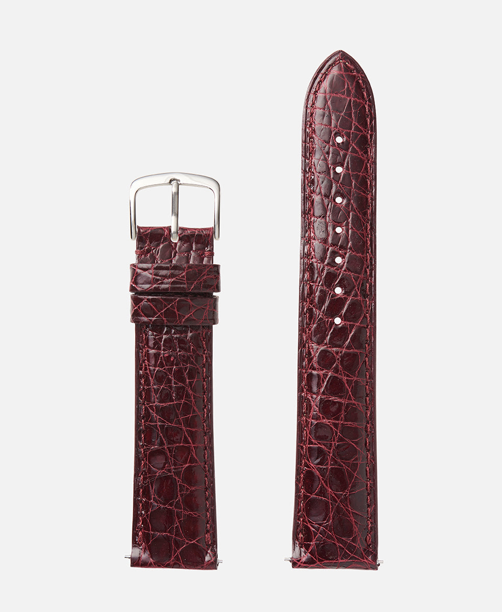 Burgundy Genuine Crocodile | h2001