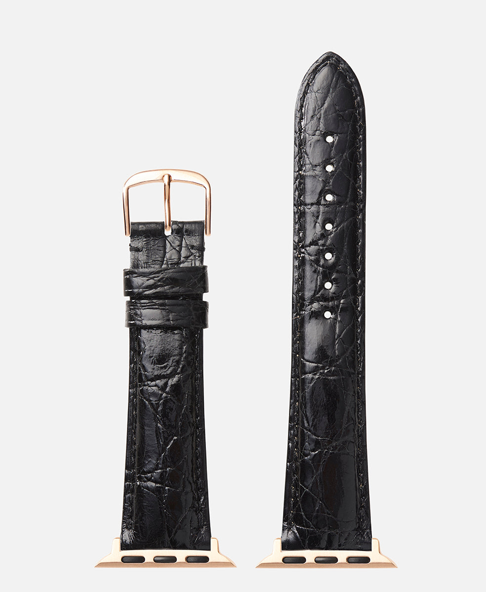 Black Genuine Crocodile | h2001