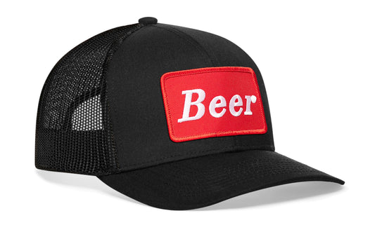 Beer Trucker Hat | Black Drinking Snapback