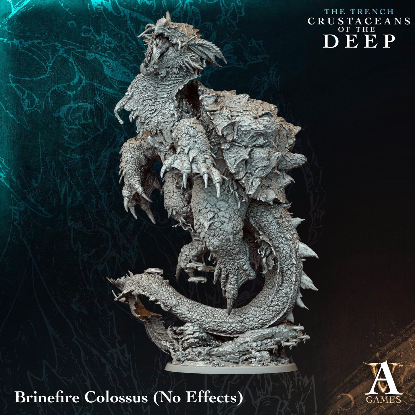 3D Printed Brinefire Colossus by Archvillain Games