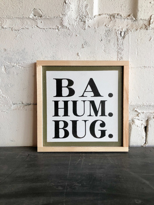 Ba bum bug Christmas framed wall art / wall art / home decor signs / wall decor / home decor / Signs with quotes