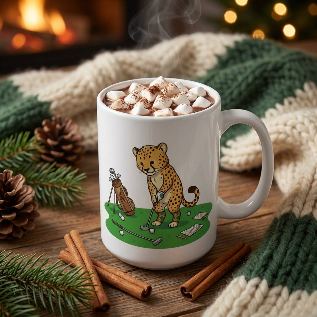 Racquet Club Cheetahs - Putting Practice - 15oz Mug