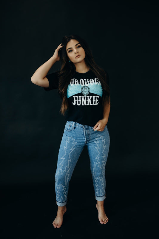 Bella Canvas Turquoise Junkie Graphic Tee