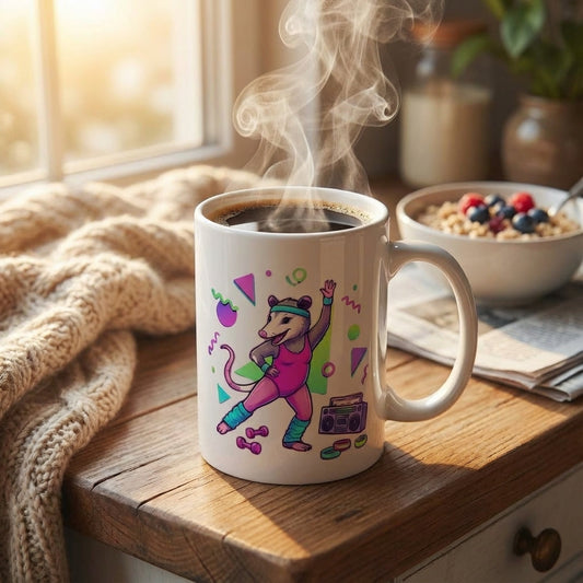 Neon Aerobics Possums - Jazzercise Jolt - 15oz Mug