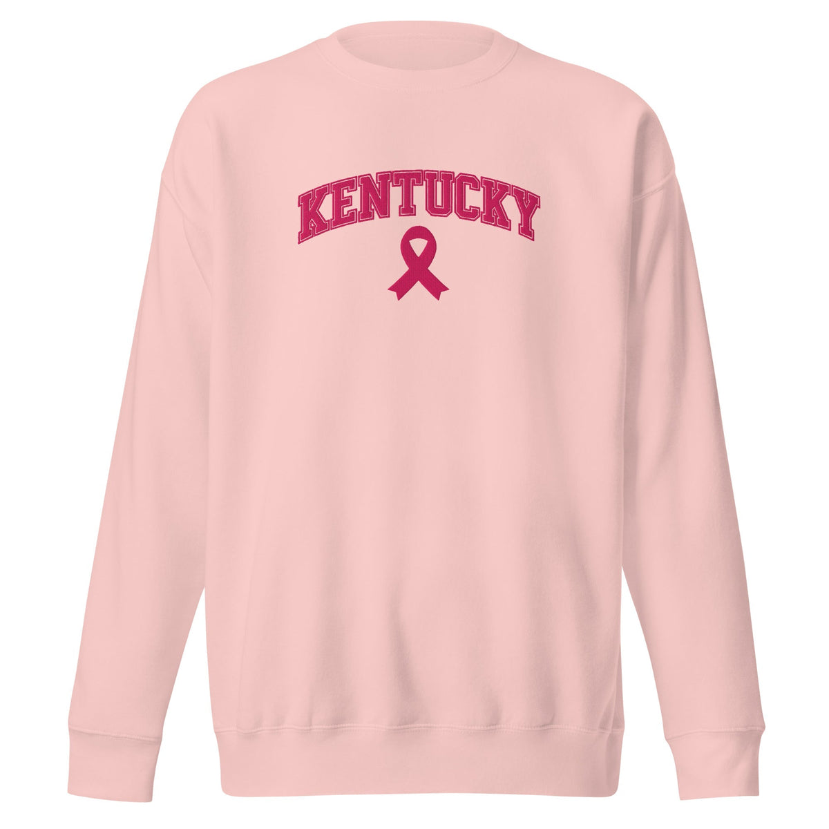 Kentucky Awareness Sweatshirt | Embroidered Pink Ribbon Design | Premium Fleece