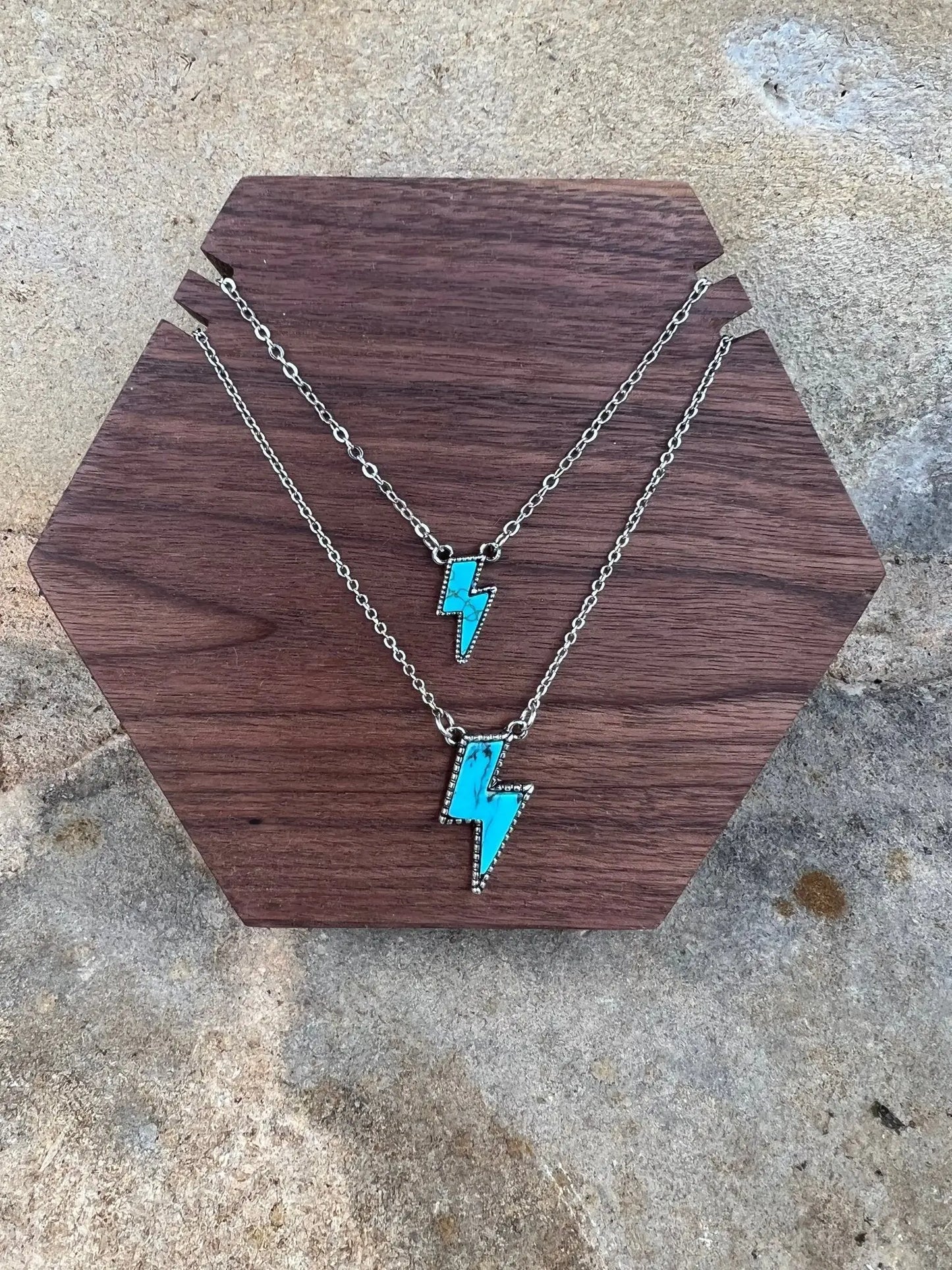 Lightning Bolt Stone Necklace Wild Junkie