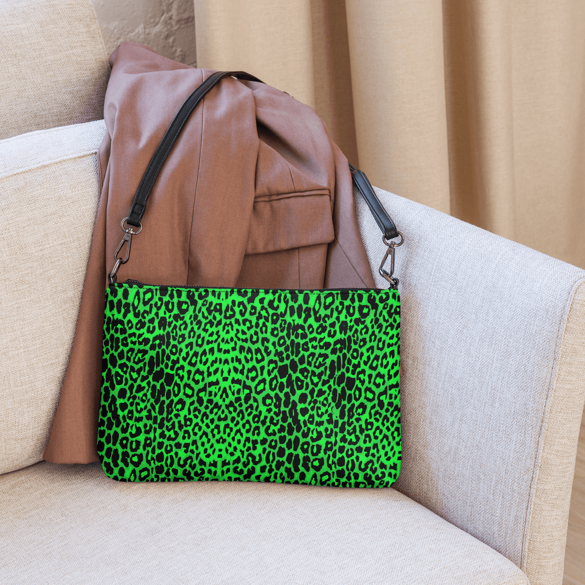 Lime Leopard Crossbody Bag