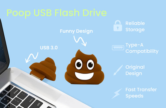 Poop Emoji Flash Drive - USB 3.1
