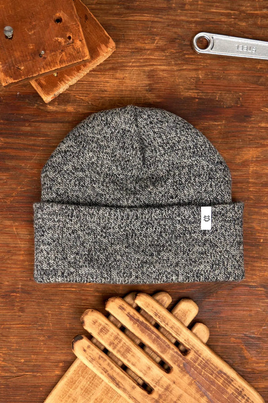 Charcoal Melange Ragg Wool Beanie UPSTATE STOCK