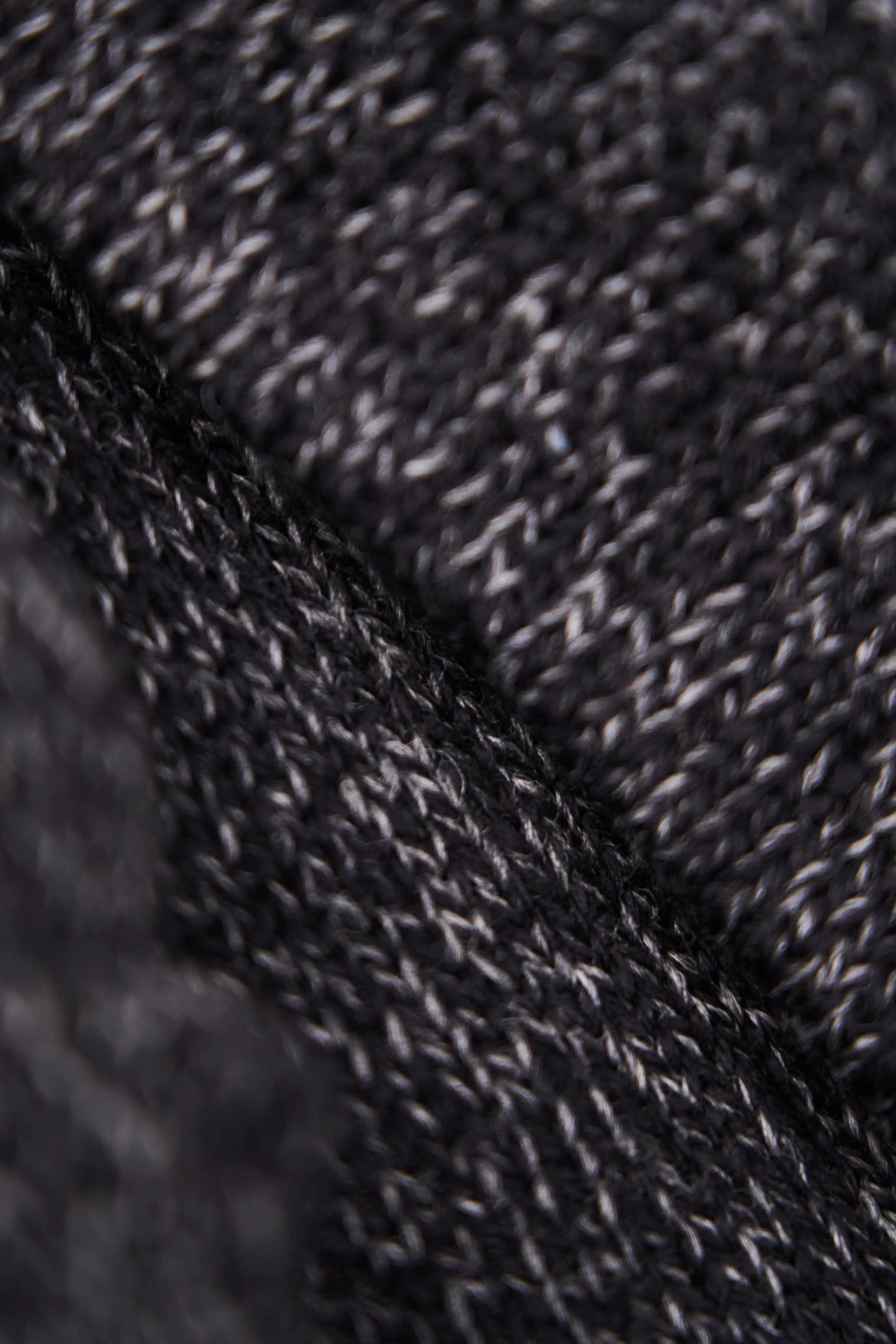 Black Melange Ragg Wool Beanie UPSTATE STOCK