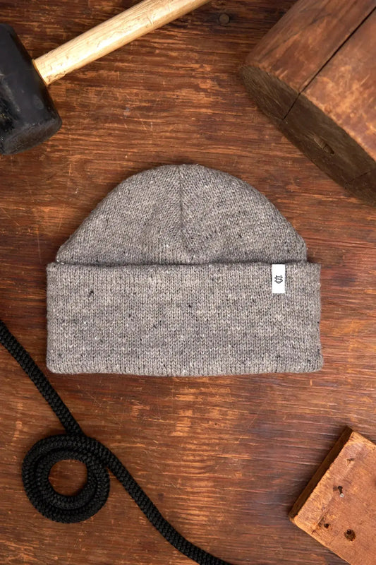 Grey Tweed Ragg Wool Beanie UPSTATE STOCK