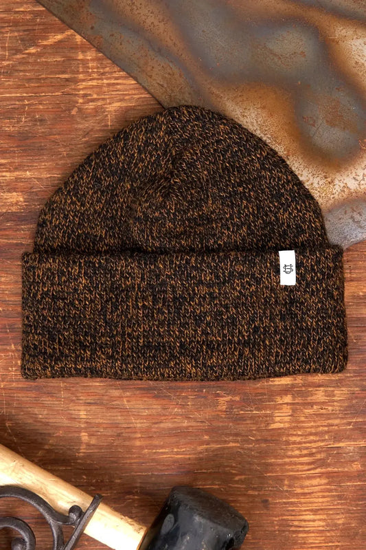 Rust Melange Ragg Wool Beanie UPSTATE STOCK