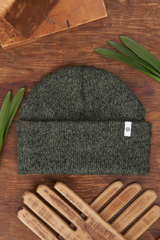 Dark Melange Ragg Wool Beanie UPSTATE STOCK