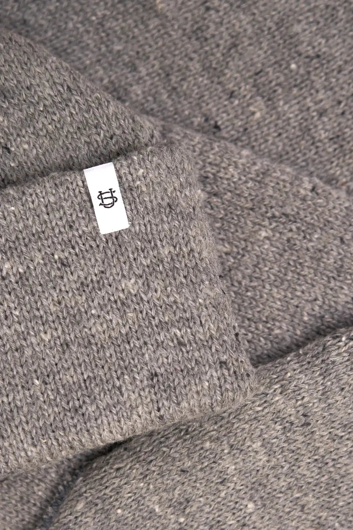 Grey Tweed Ragg Wool Beanie UPSTATE STOCK