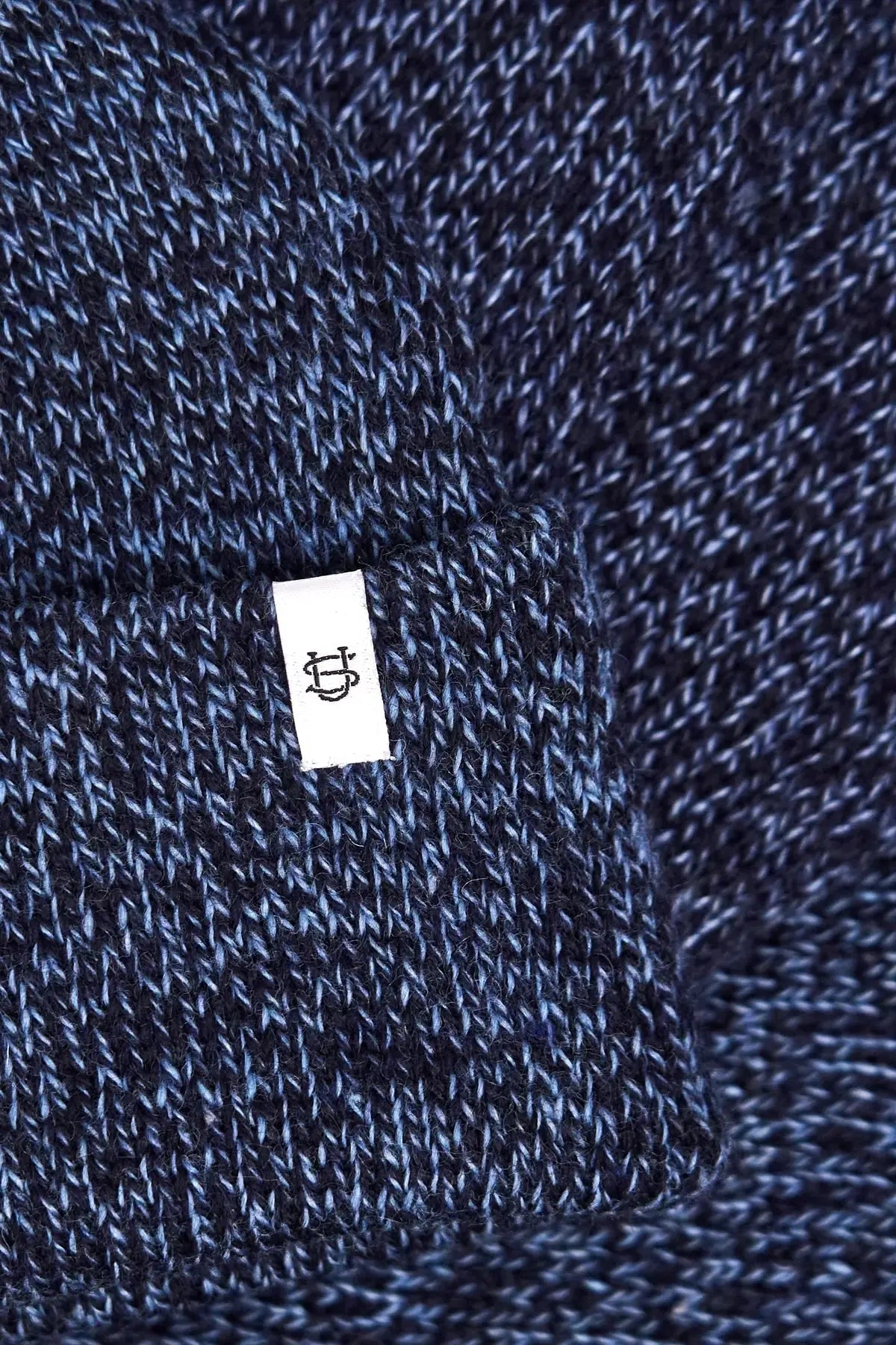 Denim Melange Ragg Wool Beanie UPSTATE STOCK