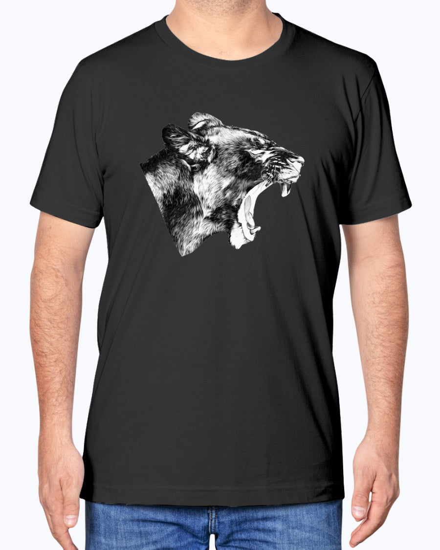 Lioness' Roar, lion lovers, wildlife fans, Moss Apparel, Unisex T-Shirt