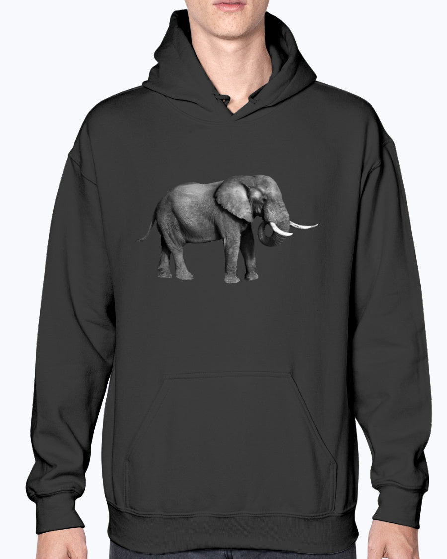 Grazing African Elephant, Moss Apparel, Unisex Hoodie