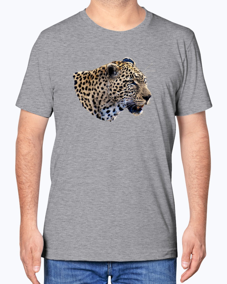 Leopard's Smile, Nature Lover's Apparel, cat lovers, wildlife fans, Moss Apparel, Unisex T-Shirt