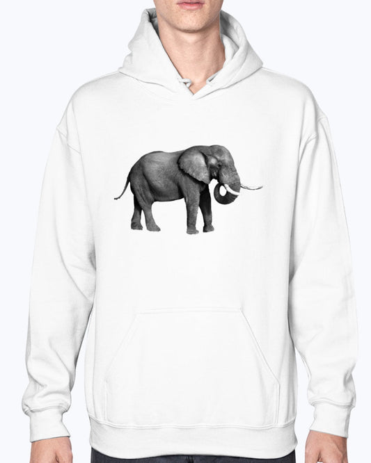 Grazing African Elephant, Moss Apparel, Unisex Hoodie