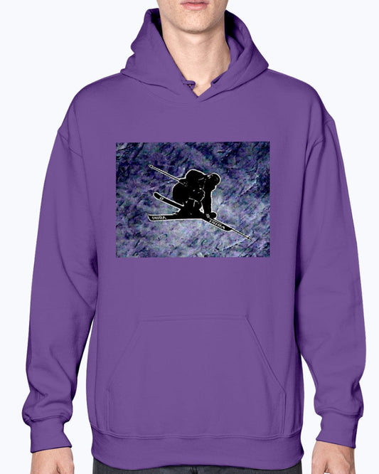 Big Air Skier Graphic, Volkl skier, Moss Apparel, Unisex Hoodie