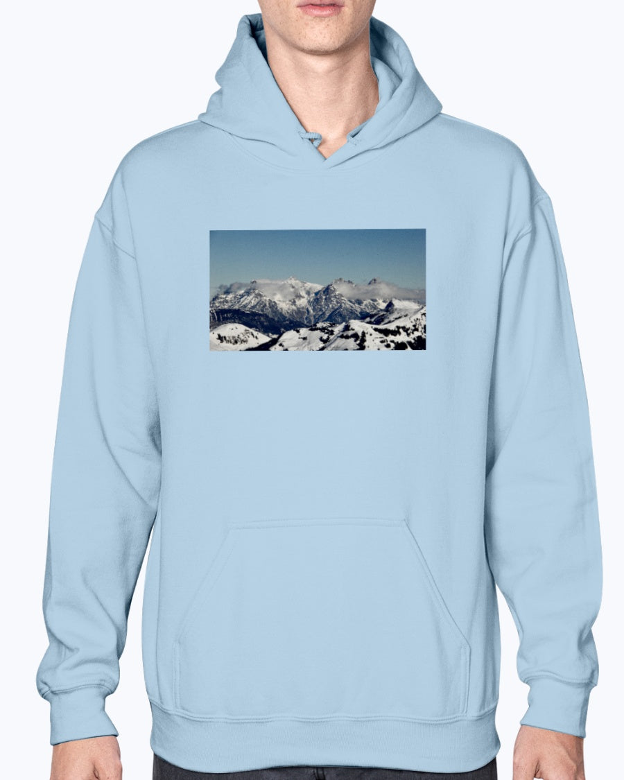 Austrian Alps, Skier's Paradise, Moss Apparel, Unisex Hoodie
