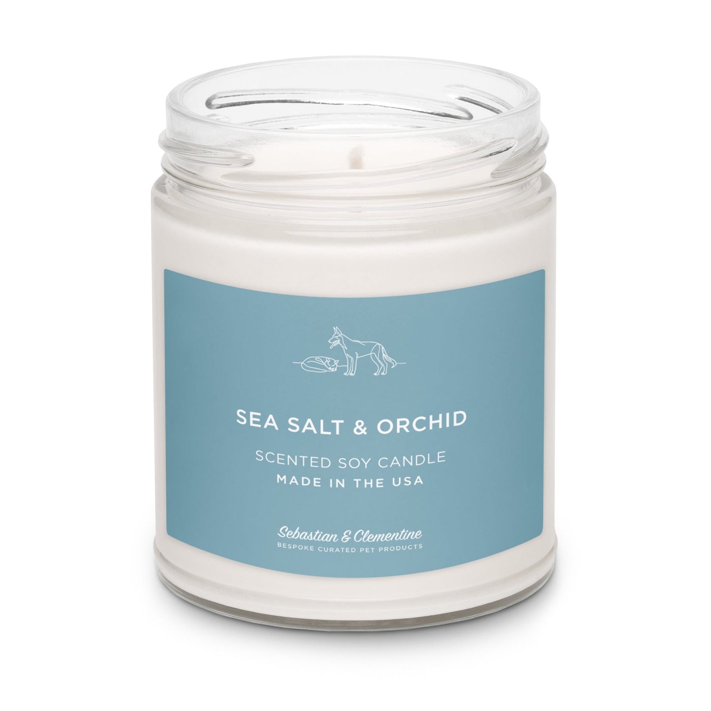 Sebastian & Clementine Scented Soy Candle - Sea Salt & Orchid