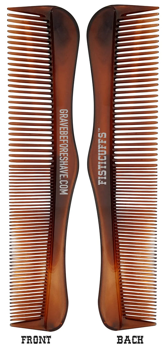 Grave Before Shave Acrylic Tortoise Shell Fine/Wide Tooth Comb (made by BASS) Grave Before Shave