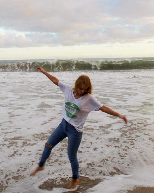 Koloa Kalihiwai Slouchy V-Neck Tee