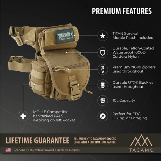 HB10 10L Tactical Drop Leg Bag TITAN Survival
