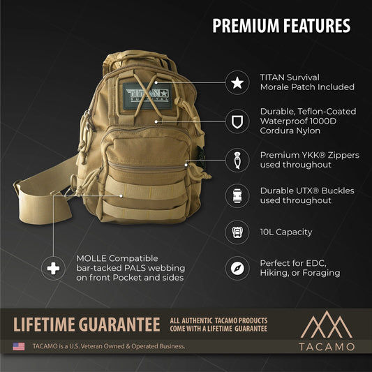 SB10 10L Tactical Crossbody Shoulder Bag TITAN Survival