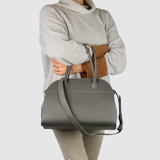 Italian Genuine Calf Leather Top-Handle Bag 413912