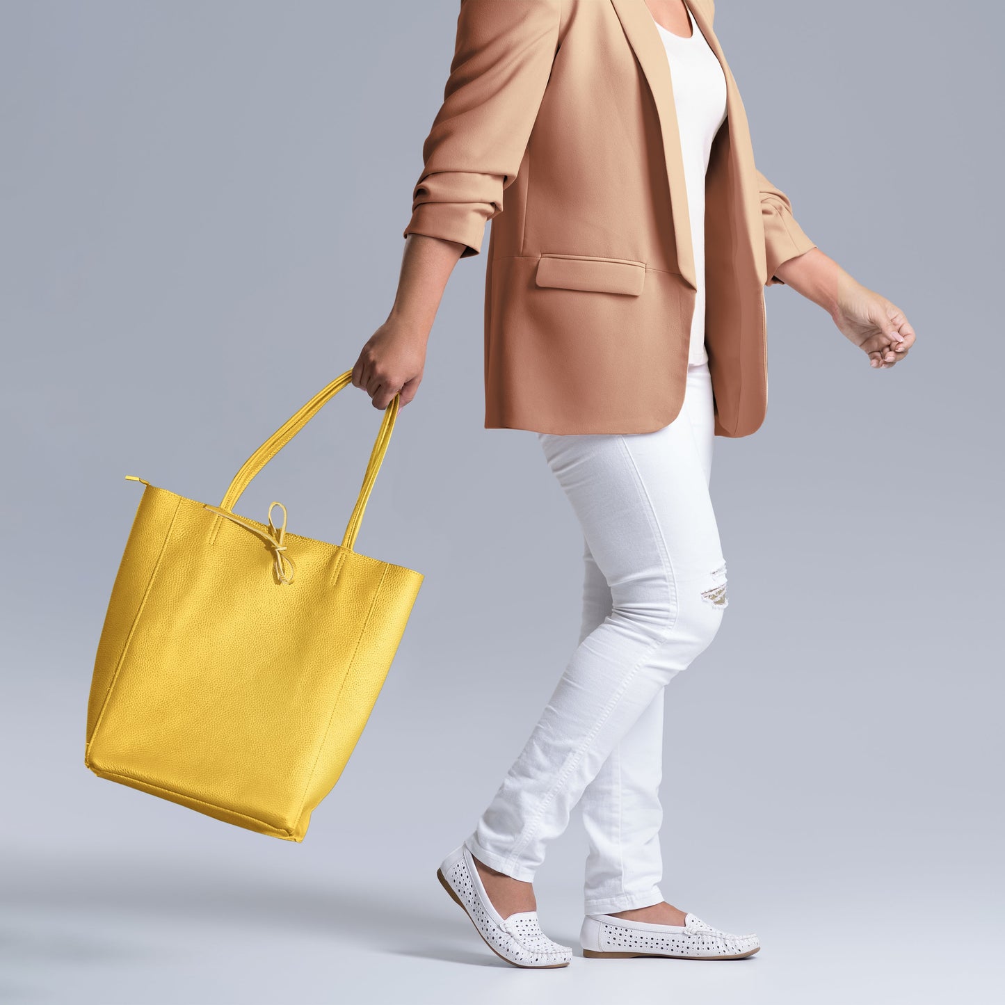 Italian Genuine Calf Leather Tote Bag 201718