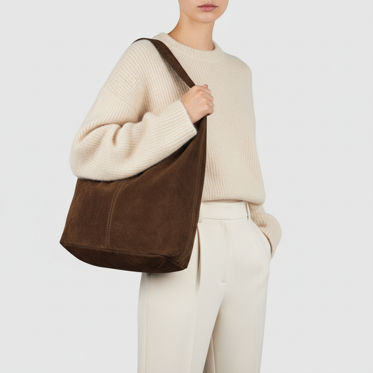 Italian Genuine Suede Hobo Bag 011943
