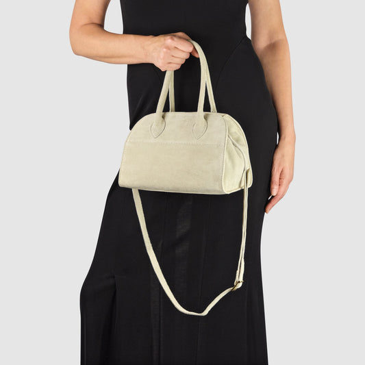 Italian Genuine Suede Top-Handle Bag 302811