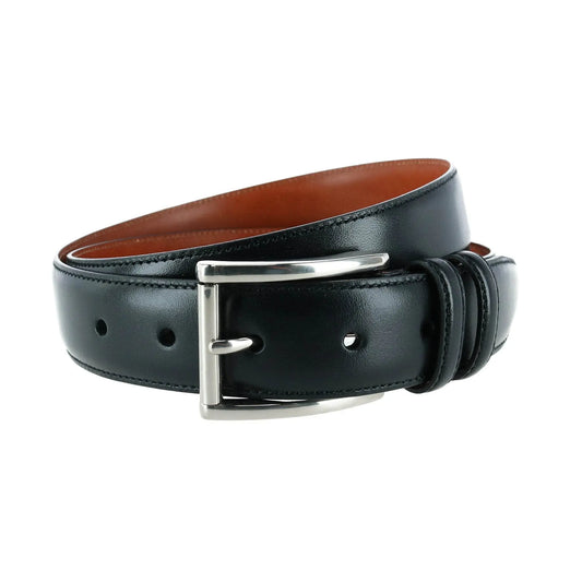 Lorenzo 32mm Dropped Edge Leather Dress Belt Trafalgar Store
