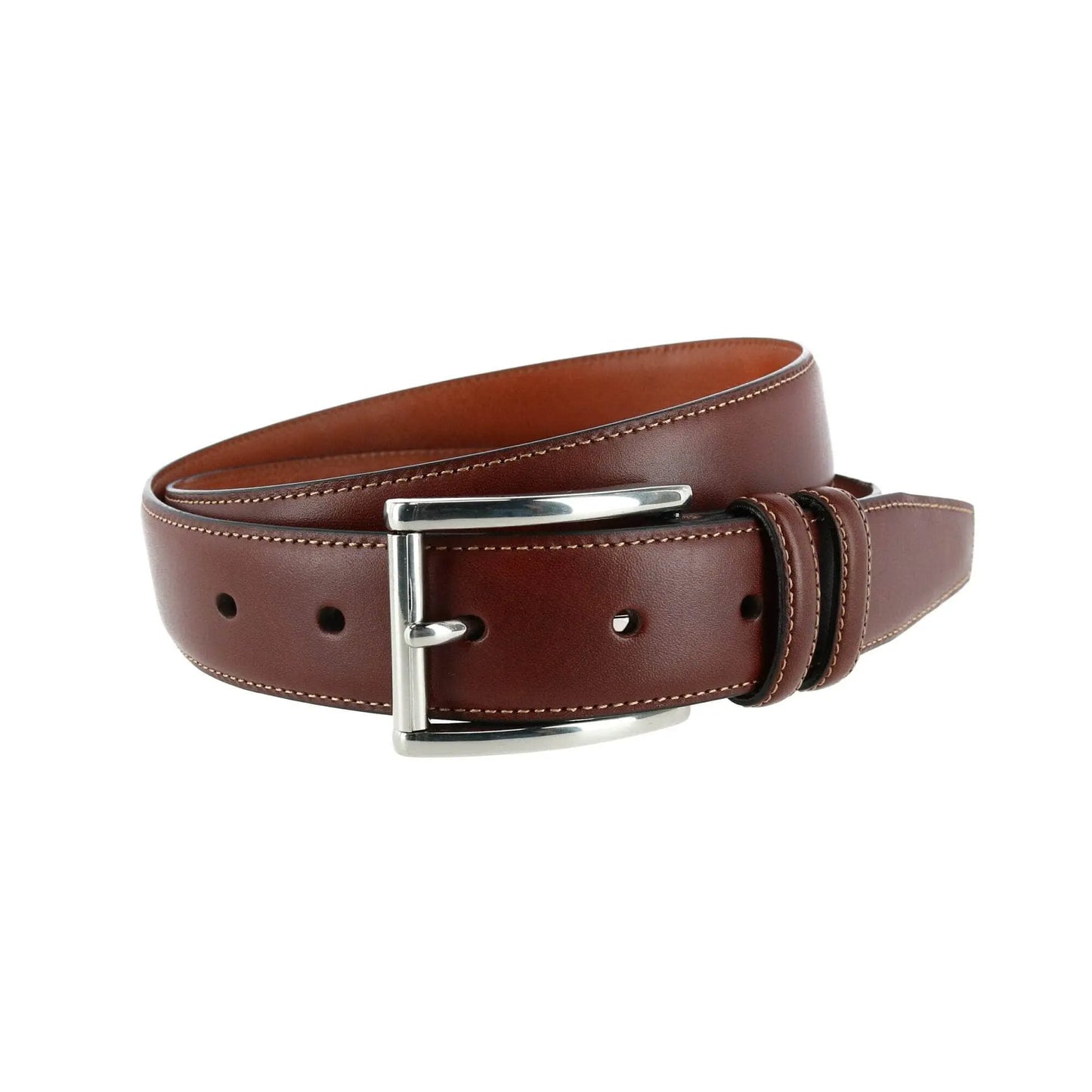 Lorenzo 32mm Dropped Edge Leather Dress Belt Trafalgar Store