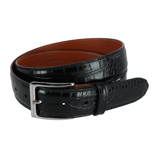 Chance 35mm Mock Mini-African Alligator Embossed Italian Leather Belt Trafalgar Store
