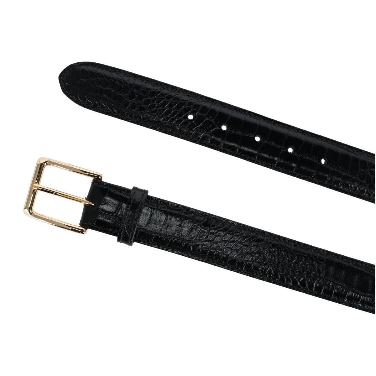 Chance 35mm Mock Mini-African Alligator Embossed Italian Leather Belt Trafalgar Store